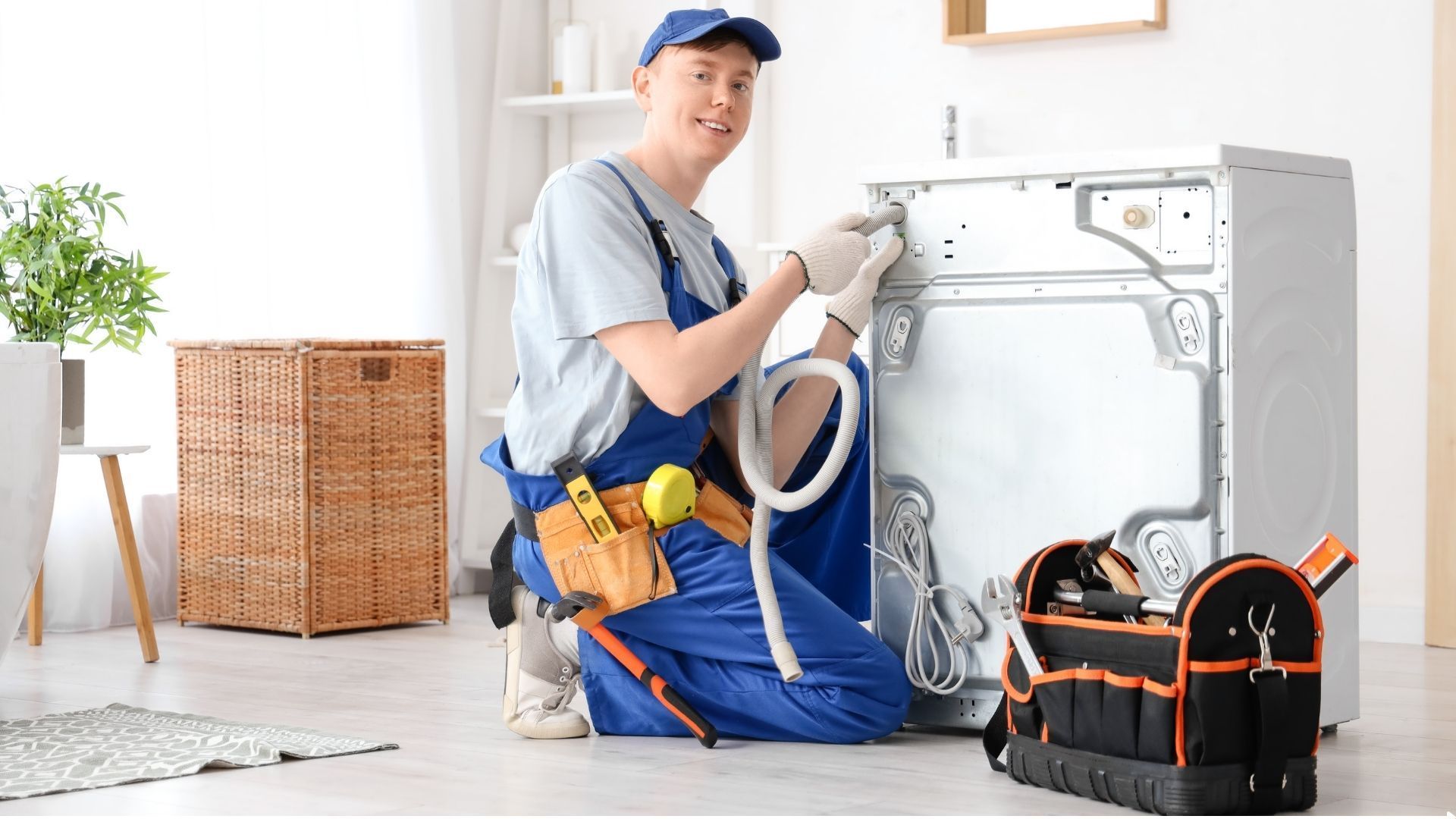 فني معتمد يصلح نظام التسخين في مجفف ملابس أمريكي بالخبر